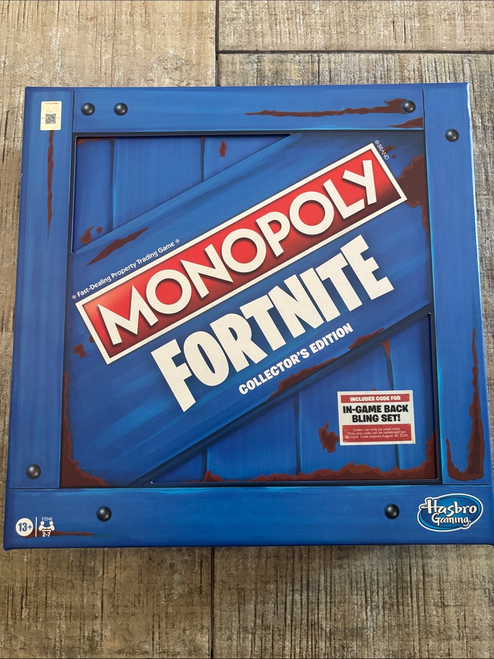 Hasbro Blue and Brown Fortnite Collector's Edition Game Box
